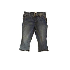 Denizen From Levi's Women's Capris Jeans Mid Rise Cropped Blue Denim Size 16